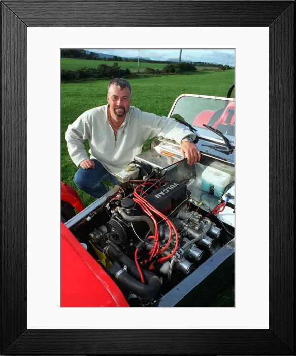 Framed Print : JIM THOMPSON WITH HIS LOTUS 7 KIT CAR SEPTEMBER 1997 MOTOR Framed Print : JIM THOMPSON WITH HIS LOTUS 7 KIT CAR SEPTEMBER 1997 MOTOR