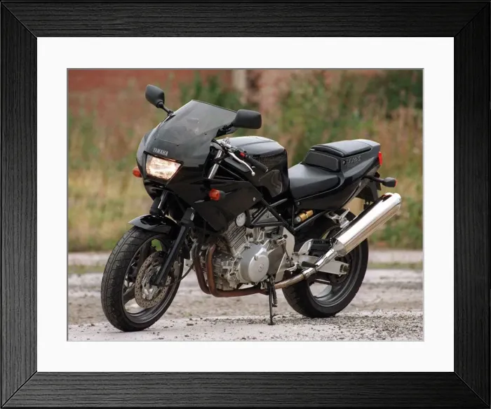 Framed Print : THE YAMAHA TRX MOTORCYCLE BLACK SEPTEMBER 1997 MOTORBIKE