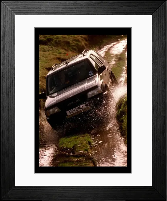Framed Print : Vauxhall Frontera March 1998 driving through water Framed Print : Vauxhall Frontera March 1998 driving through water