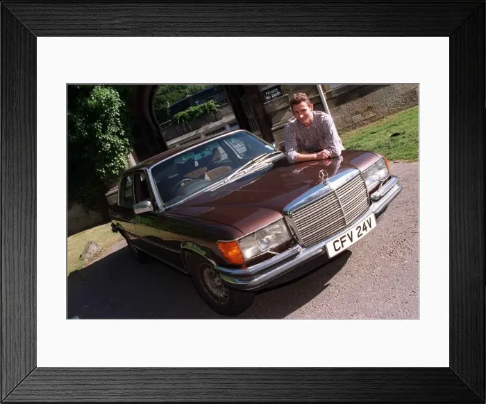 Framed Print : CONRAD KING WITH HIS MERCEDES CAR September 1997
