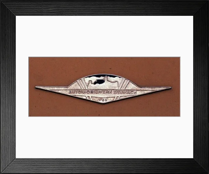 Framed Print : Bilwerk motor car East German December 1997 badge Road Record