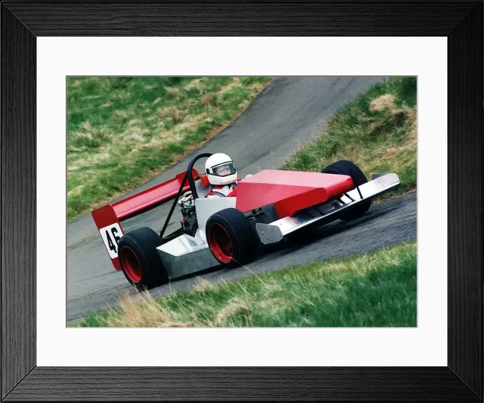 Framed Print : Kenny Cameron November 1997 Driving home made racing car Framed Print : Kenny Cameron November 1997 Driving home made racing car
