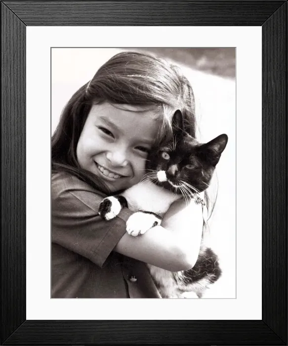Framed Print : Smiling Carol Riley of Ealing collects her pet cat Cupid after he was released Framed Print : Smiling Carol Riley of Ealing collects her pet cat Cupid after he was released