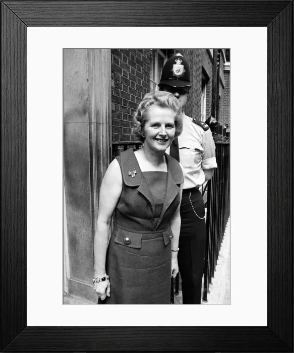 Framed Print : Margaret Thatcher June 1970 arriving at Downing Street for the first time as minister of Framed Print : Margaret Thatcher June 1970 arriving at Downing Street for the first time as minister of