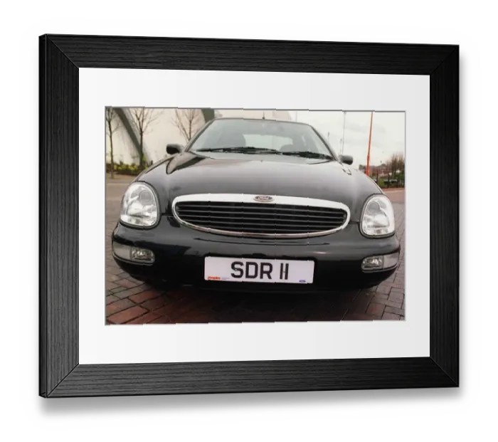 Framed Print : FORD SCORPIO front view March 1998 Radiator grille SDR 11 number plate Ford