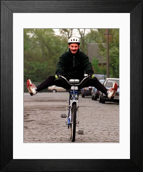 Framed Print : The CHARGER Electric cycle May 1998 Being ridden by Daily Record Framed Print : The CHARGER Electric cycle May 1998 Being ridden by Daily Record