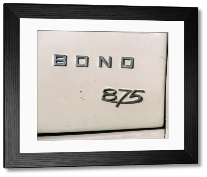 Framed Print : Bond car 875cc logo emblem April 1998 Framed Print : Bond car 875cc logo emblem April 1998