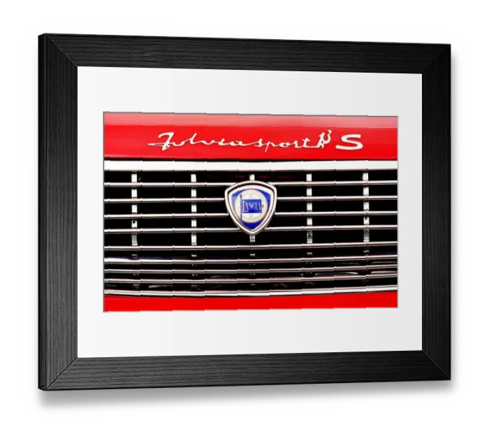 Framed Print : Classic Lancia cars owned by Roddy Young June 1998 Zagato Fulviasports in red Road
