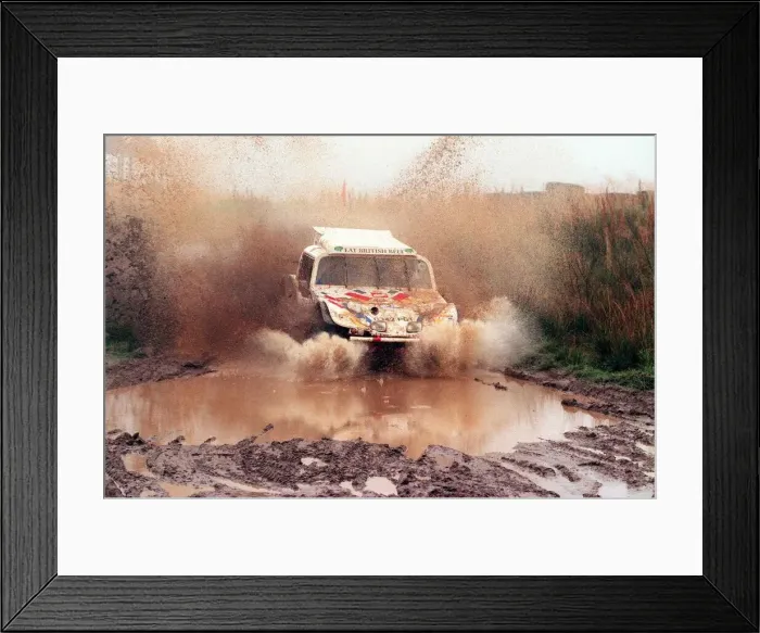 Framed Print : TONY MASON AT KNOCKHILL RACING CIRUCUIT November 1998 Driving car through