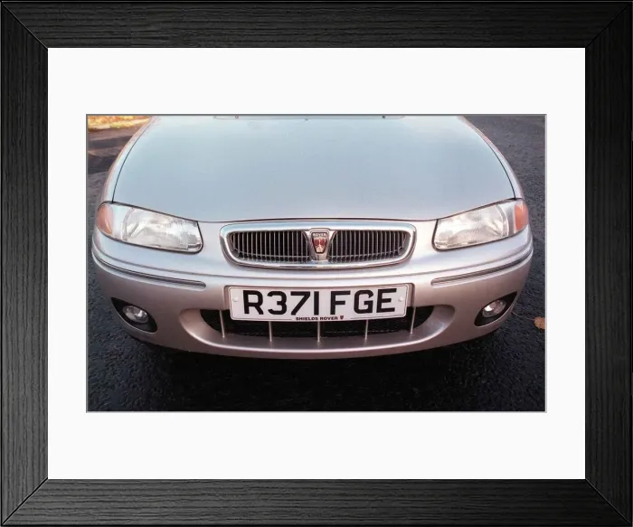 Framed Print : Rover 218 IS November 1997 Radiator grille bonnet number plate Framed Print : Rover 218 IS November 1997 Radiator grille bonnet number plate