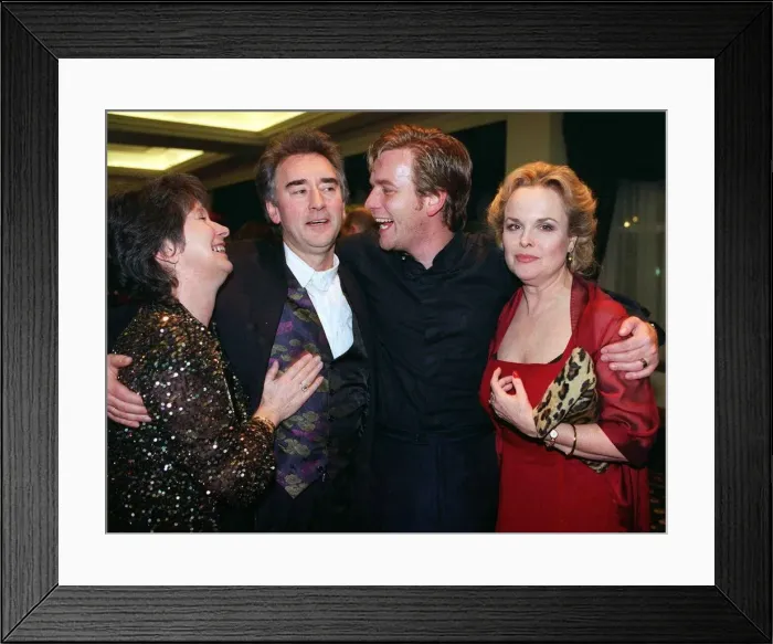 Framed Print : Ewan McGregor actor February 1998 with mother Carol McGregor Framed Print : Ewan McGregor actor February 1998 with mother Carol McGregor