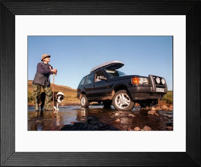 Framed Print : RANGE ROVER 2. 5 DSE ROAD RECORD OCTOBER 1997 MOTORING SUPPLEMENT CAR IN RIVER STREAM Framed Print : RANGE ROVER 2. 5 DSE ROAD RECORD OCTOBER 1997 MOTORING SUPPLEMENT CAR IN RIVER STREAM
