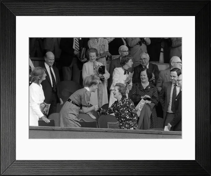 Framed Print : Margaret Thatcher British Prime Minister - Jun 1983 at the Wimbledon Tennis