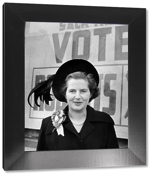 Margaret Roberts (Maggie Thatcher) a Conservative candidate for Dartford in Kent aged 26
