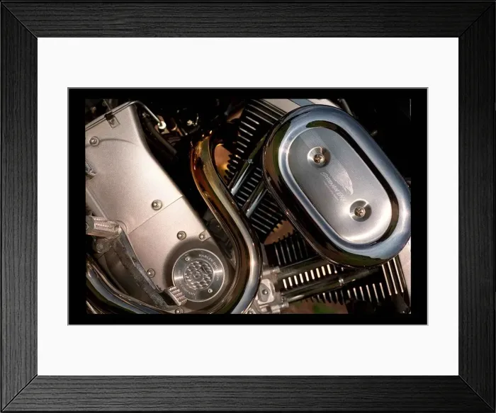 Framed Print : Harley Davidson motorbike June 1998 engine Framed Print : Harley Davidson motorbike June 1998 engine