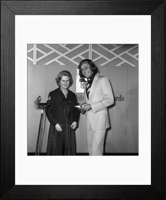 Framed Print : John Pilger April 1980 Journalist receiving award - Journalist Of The Year Award 1979