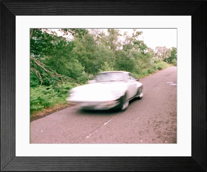 Framed Print : Mike Holloway driving his Porsche June 1998 Framed Print : Mike Holloway driving his Porsche June 1998