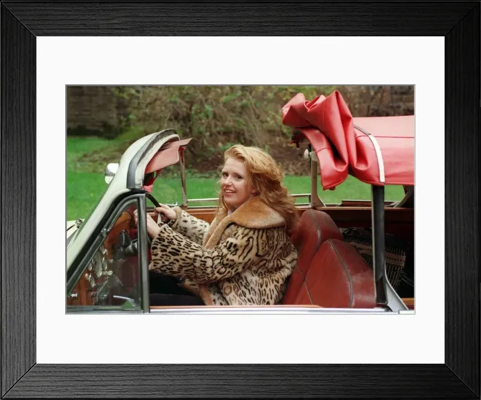 Framed Print : Road Record December 1998 Veronica Bernier female inside cream 1955 Daimler Framed Print : Road Record December 1998 Veronica Bernier female inside cream 1955 Daimler