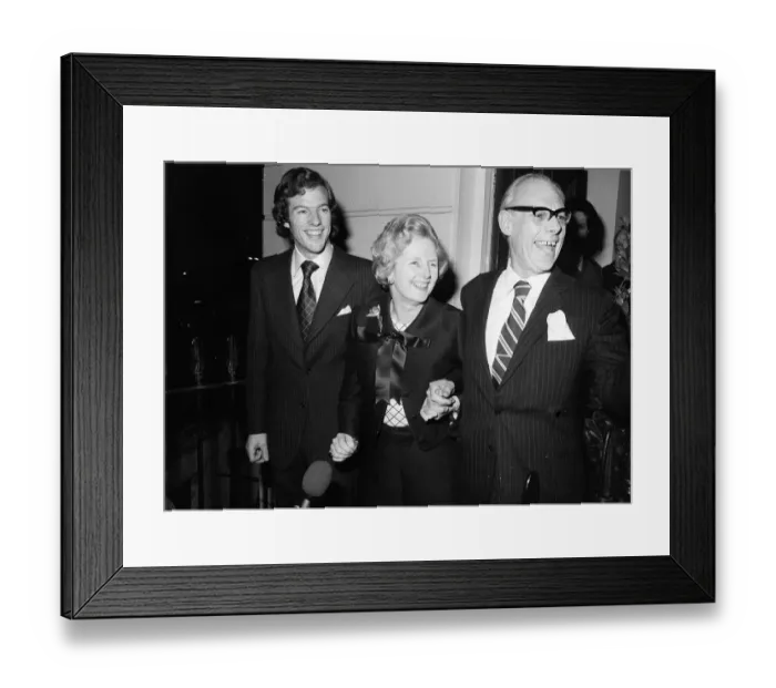 Framed Print : Margaret Thatcher Feb 1975 wins Conservative Leadership Election with Husband Denis Framed Print : Margaret Thatcher Feb 1975 wins Conservative Leadership Election with Husband Denis