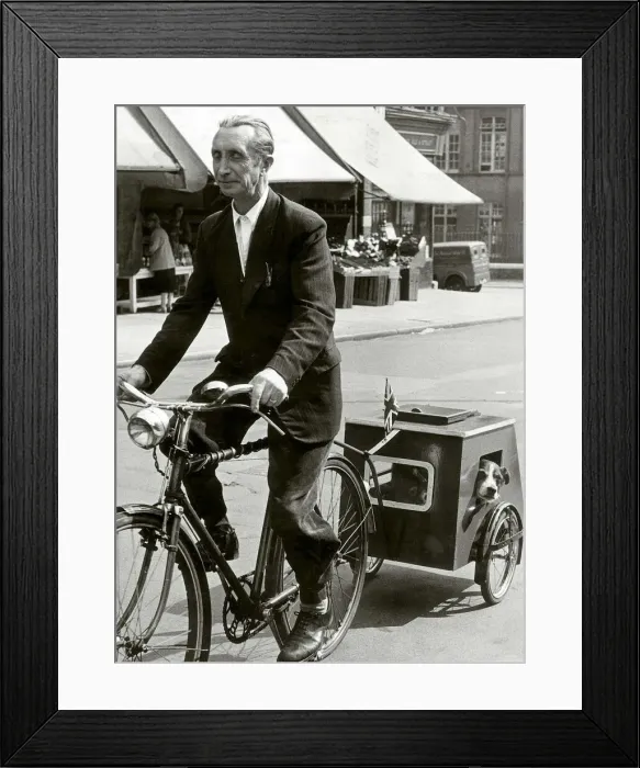 Framed Print : Doggie Caravan! Here the inventor of the Dog Caravan, Mr Framed Print : Doggie Caravan! Here the inventor of the Dog Caravan, Mr