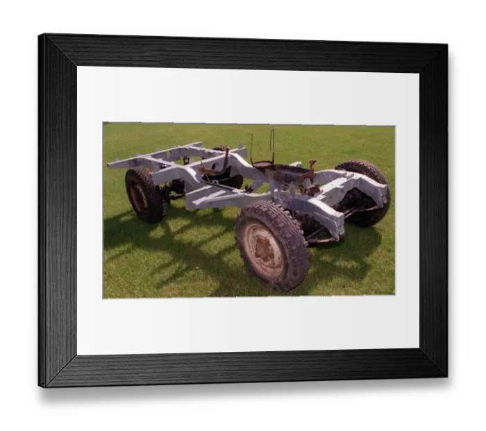 Framed Print : Land Rovers in stages of building. July 1998 New Chassis with running gear Earlston Framed Print : Land Rovers in stages of building. July 1998 New Chassis with running gear Earlston