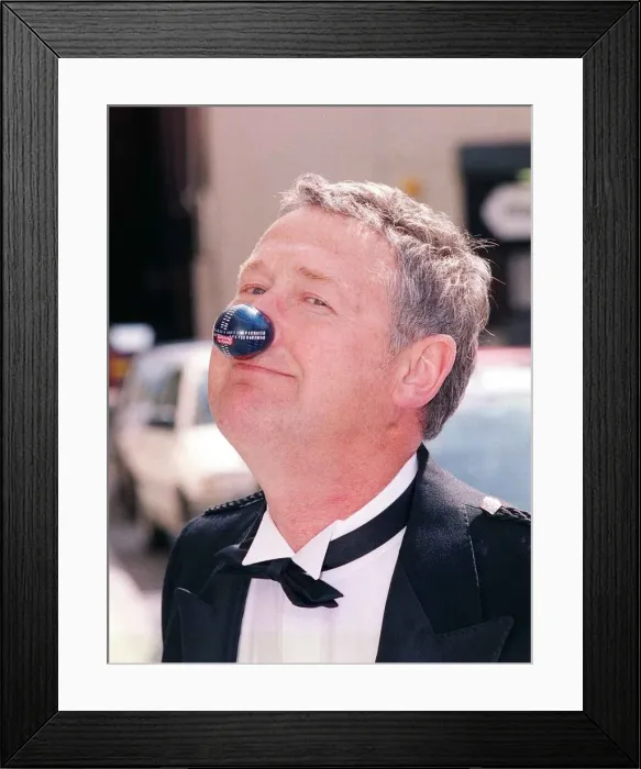 Framed Print : Tony Roper wearing Tartan Nose June 1998 Framed Print : Tony Roper wearing Tartan Nose June 1998