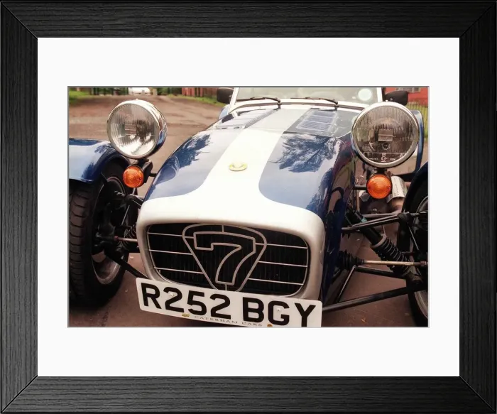 Framed Print : Caterham sports car July 1998 Registraion number plate R252 BGY Framed Print : Caterham sports car July 1998 Registraion number plate R252 BGY