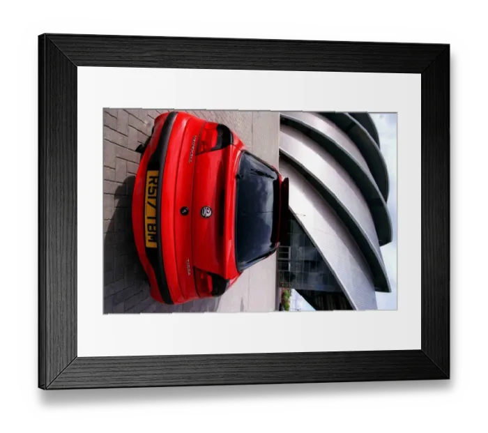 Framed Print : Red Vauxhall Tigra car May 1998 rear view outside Clyde Concert Hall Armadillo Framed Print : Red Vauxhall Tigra car May 1998 rear view outside Clyde Concert Hall Armadillo