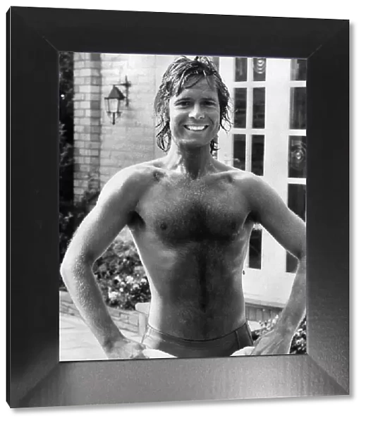 Cliff Richard Singer Actor at his Surrey home after a swim October 1978