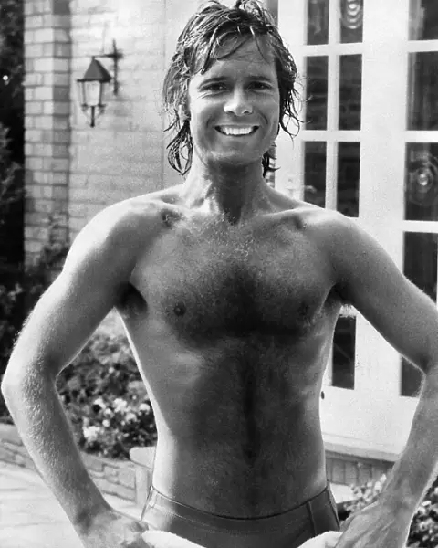 Cliff Richard Singer Actor at his Surrey home after a swim October 1978