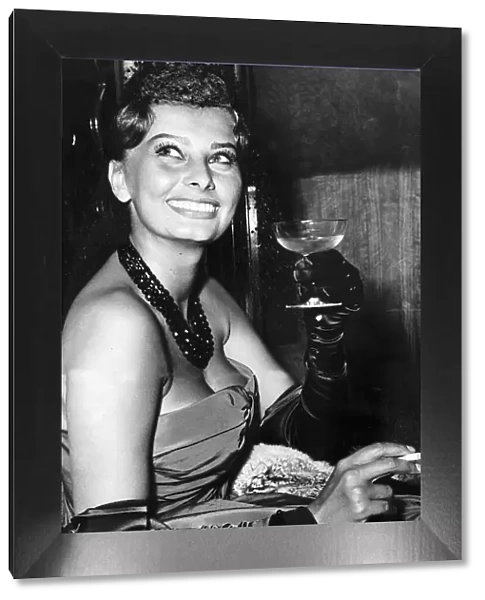 Sophia Loren actress at the Variety Club charity premiere of The Key in the Odeon