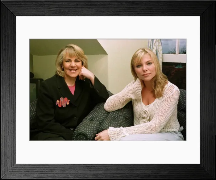 Framed Print : Samantha Janus actress March 1999 with Mirror writer Nina Myskow Framed Print : Samantha Janus actress March 1999 with Mirror writer Nina Myskow