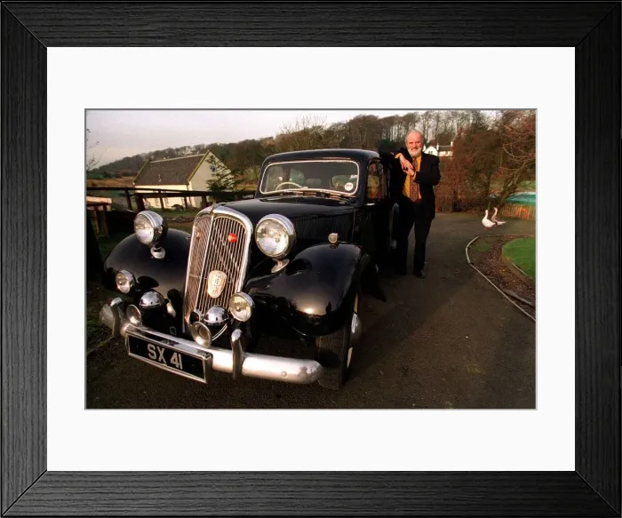 Framed Print : ROAD RECORD SUPPLEMENT JANUARY 1998 BRIAN HALL WITH OLD CITROEN