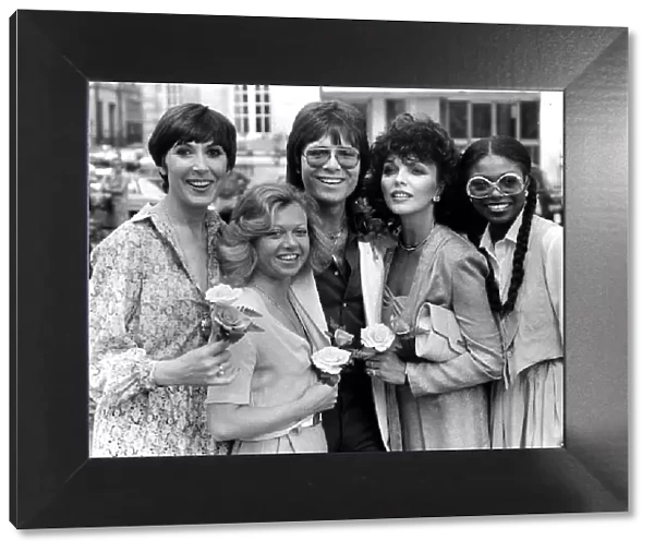 Cliff Richard Pop Singer Actor with some friends