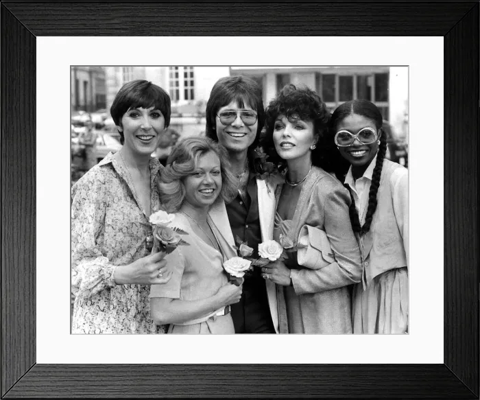 Framed Print : Cliff Richard Pop Singer Actor with some friends Framed Print : Cliff Richard Pop Singer Actor with some friends