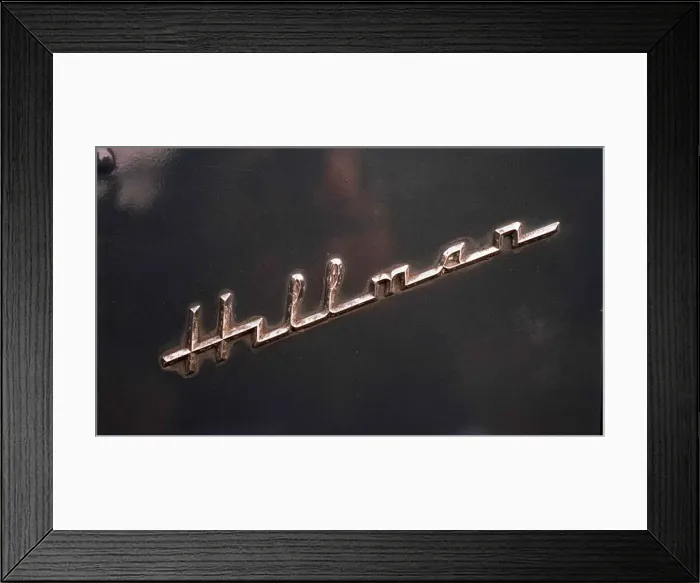 Framed Print : Hillman badge logo October 1997 Owned by Sam and Katrina McIntosh Framed Print : Hillman badge logo October 1997 Owned by Sam and Katrina McIntosh