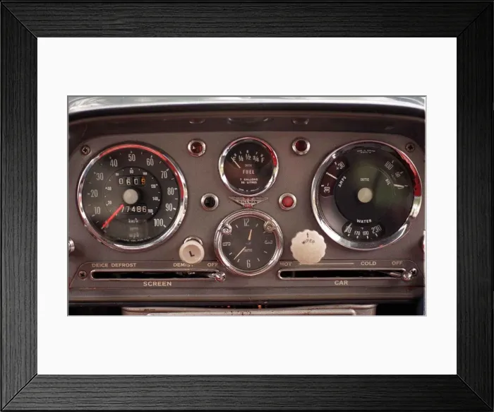 Framed Print : Dashboard Hillman car dials gauges October 1997 Dashboard dials Framed Print : Dashboard Hillman car dials gauges October 1997 Dashboard dials