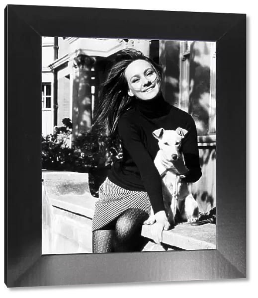Francesca Annis Actress with her Dog 'Tramp'