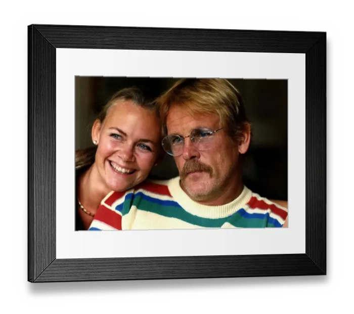 Framed Print : Nick Nolte actor with wife Becky - July 1989 Framed Print : Nick Nolte actor with wife Becky - July 1989
