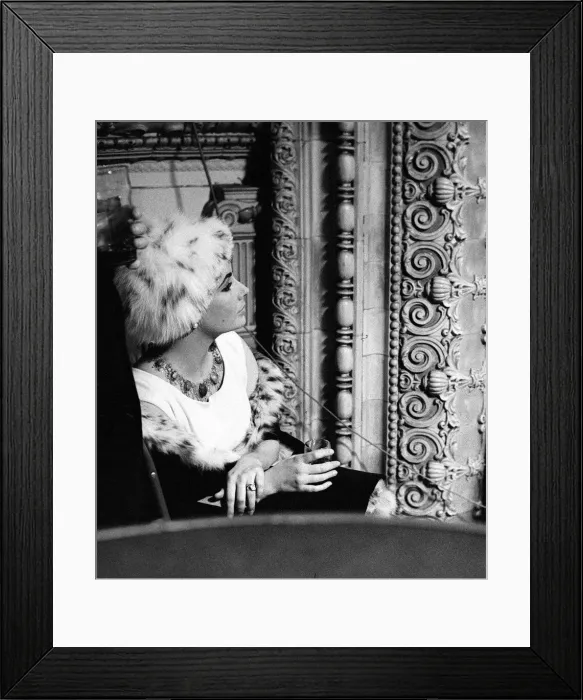 Framed Print : Elizabeth Taylor Feb 1963 and Richard Burton at TV Studios rehersing a programme for St Framed Print : Elizabeth Taylor Feb 1963 and Richard Burton at TV Studios rehersing a programme for St