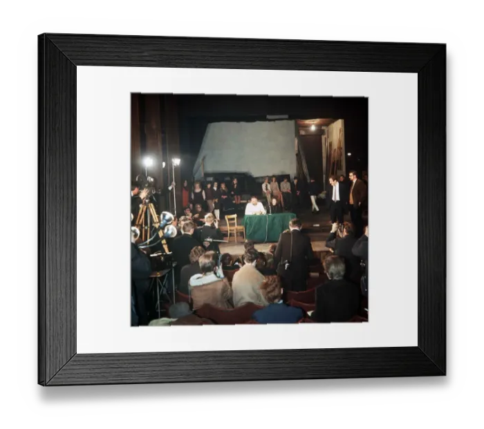 Framed Print : Richard Burton actor and Elizabeth Taylor in a play at The Oxford University Dramatic Framed Print : Richard Burton actor and Elizabeth Taylor in a play at The Oxford University Dramatic