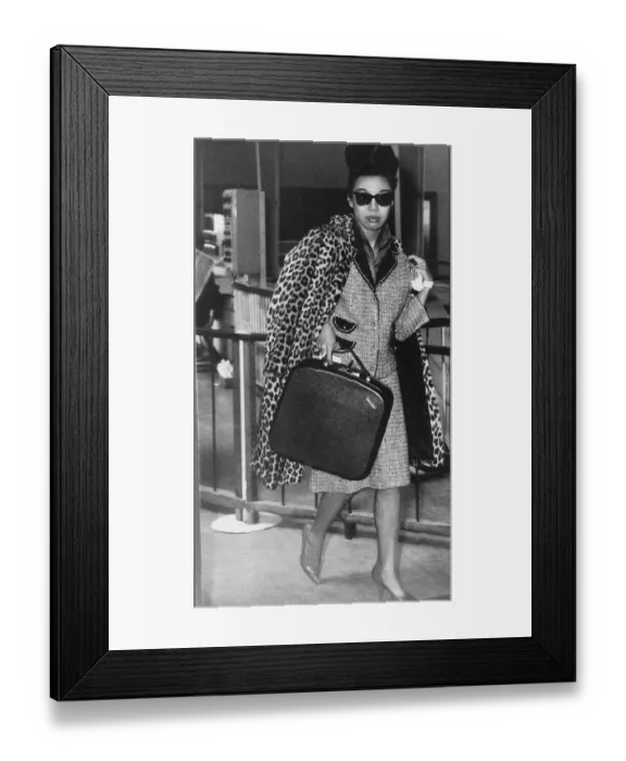 Framed Print : Chinese actress Jackie Chang 25 flew to Paris from London airport on a Air France flight
