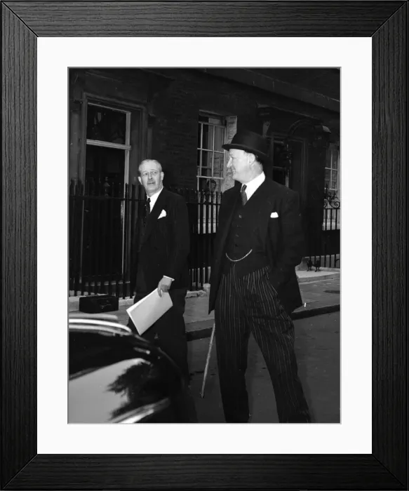 Framed Print : Suez Crisis 1956 Harold MacMillan and Rab Butler arrive at 10 Downing Street for a Framed Print : Suez Crisis 1956 Harold MacMillan and Rab Butler arrive at 10 Downing Street for a