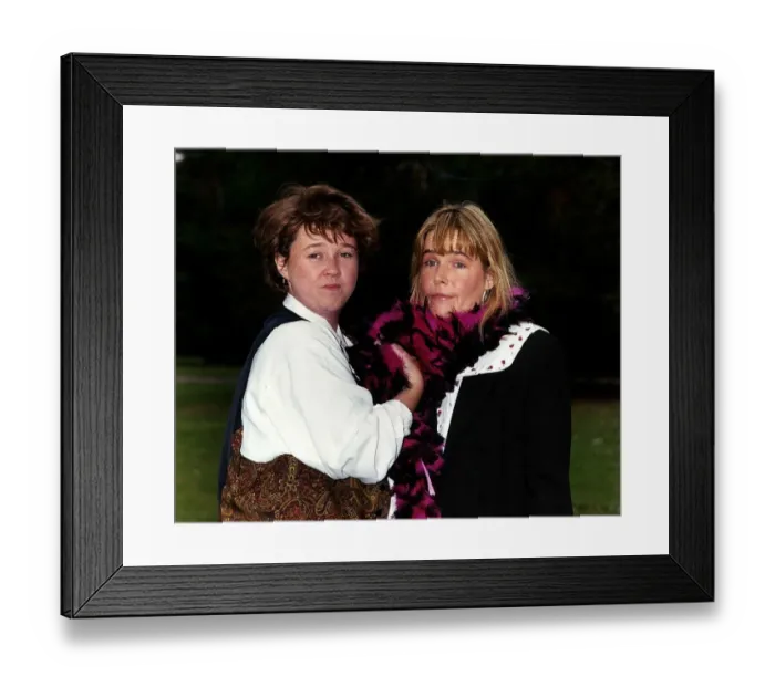 Framed Print : Linda Robson and Pauline Quirke stars of the BBC comedy TV programme