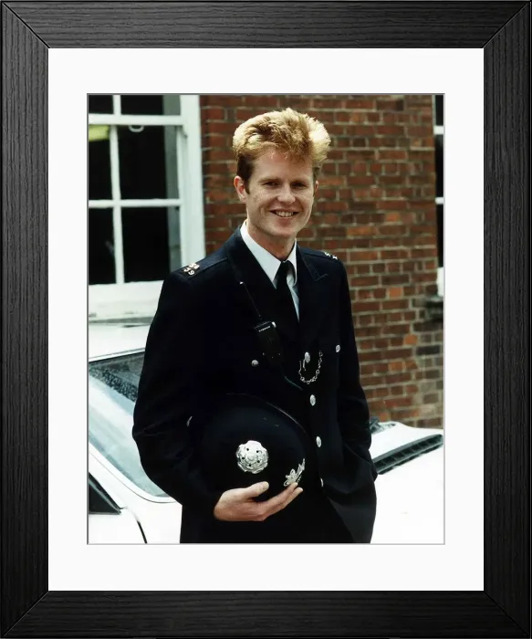 Framed Print : Mark Haddigan Actor on the set of police TV Programme The Bill September Framed Print : Mark Haddigan Actor on the set of police TV Programme The Bill September