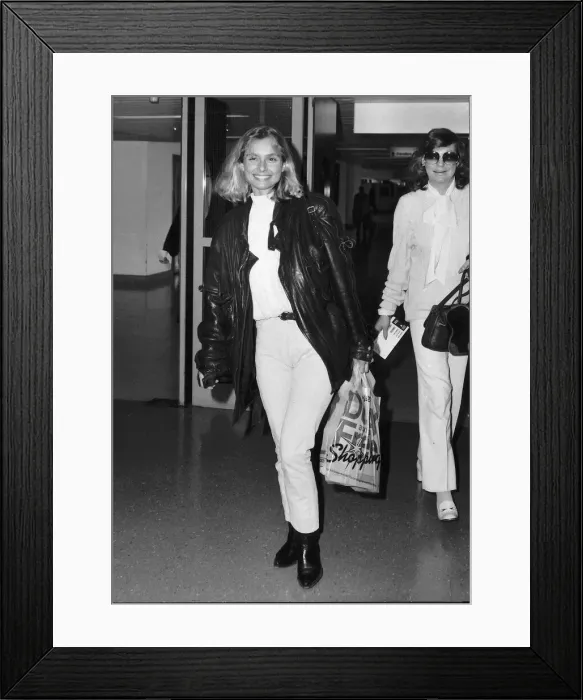Framed Print : Maryan D Abo actress the latest Bond girl leaving Heathrow for Nice to visit Framed Print : Maryan D Abo actress the latest Bond girl leaving Heathrow for Nice to visit