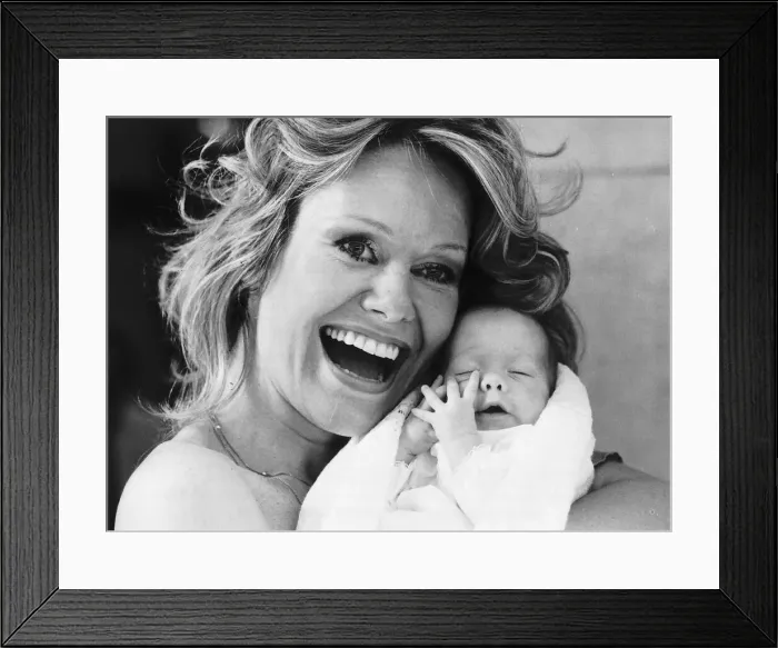 Framed Print : Susanna Leigh actress gives birth to baby Natalia September 1981 Framed Print : Susanna Leigh actress gives birth to baby Natalia September 1981