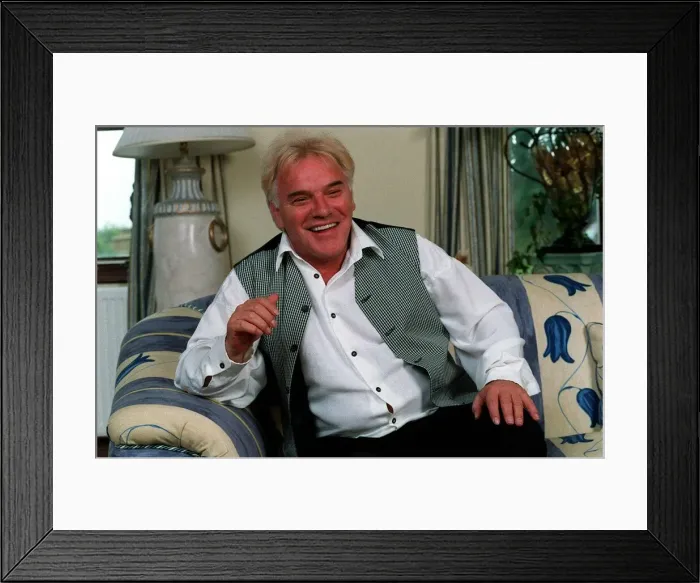 Framed Print : Freddie Starr Comedian / Actor June 1998 Sitting on blue Framed Print : Freddie Starr Comedian / Actor June 1998 Sitting on blue