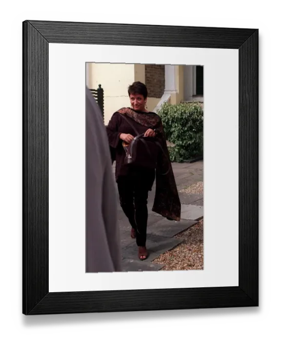 Framed Print : Caroline Quentin Actress leaving her home