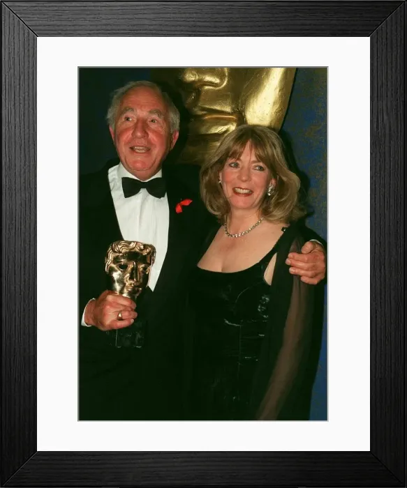 Framed Print : Nigel Hawthorne actor with actress Alison Steadman at Bafta Awards at the Royal Albert Framed Print : Nigel Hawthorne actor with actress Alison Steadman at Bafta Awards at the Royal Albert